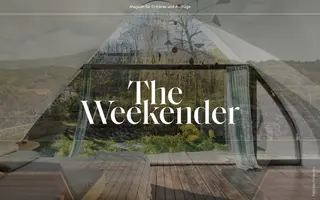 The Weekender homepage website preview