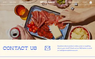 Mercado Famous homepage website preview