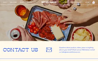 Mercado Famous homepage website preview