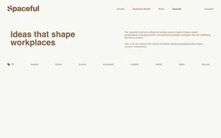 Spaceful homepage website preview