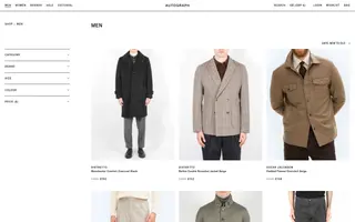Autograph homepage website preview