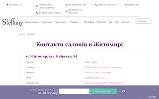 Steffany homepage website preview