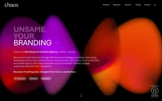 Chaos homepage website preview