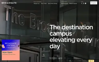 Broadgate homepage website preview