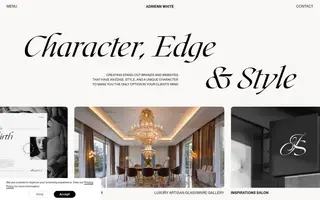 Adrienn White homepage website preview