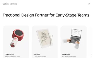 Gabriel Valdivia homepage website preview