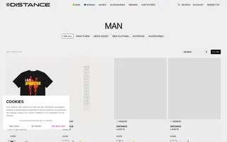 Distance store homepage website preview