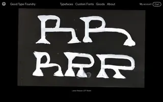 Goodtypefoundry homepage website preview