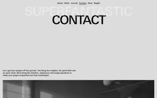 Superfantastic homepage website preview