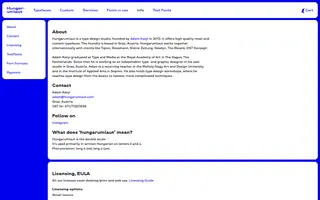 Hungarumlaut homepage website preview