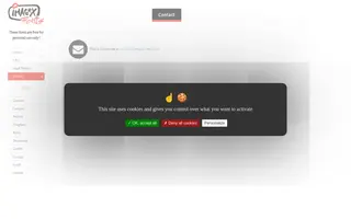 ImageX Fonts homepage website preview