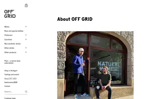 OFF GRID homepage website preview