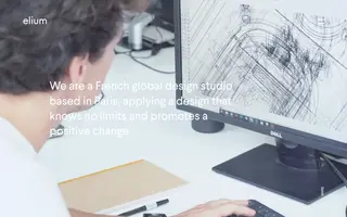 Elium Studio homepage website preview