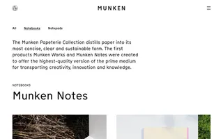 Munken CoLab homepage website preview