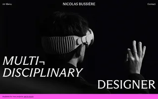Nicolas Bussière homepage website preview