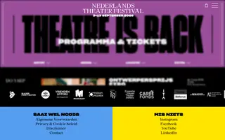 Nederlands Theater Festival homepage website preview