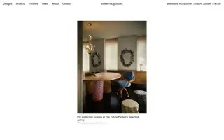 Volker Haug Studio homepage website preview