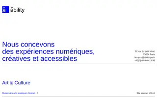 åbility homepage website preview