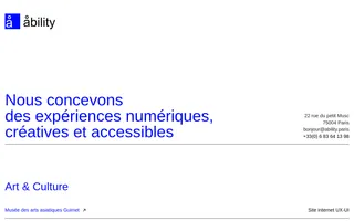 åbility homepage website preview