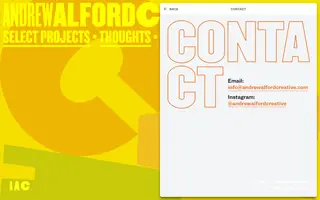 Andrew Alford Creative homepage website preview