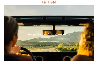 Kinfield homepage website preview