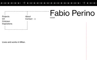 Fabio Perino homepage website preview