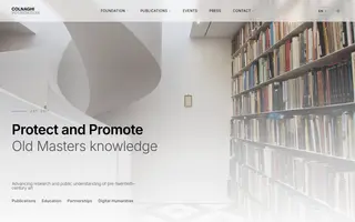 Colnaghi Foundation homepage website preview