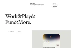 Dan Tase homepage website preview