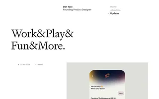 Dan Tase homepage website preview