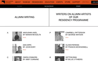McCahon House homepage website preview