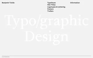 Benjamin Tuttle homepage website preview