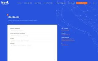 Iseak homepage website preview