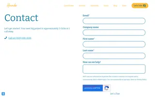 Hounder homepage website preview