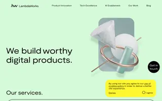 LambdaWorks homepage website preview