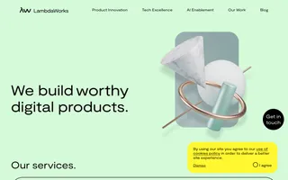 LambdaWorks homepage website preview