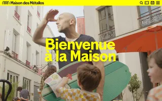 Maison des Métallos homepage website preview