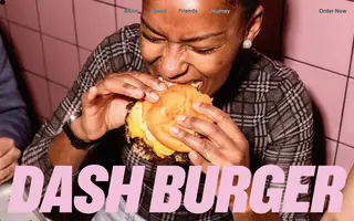 Dash Burger homepage website preview