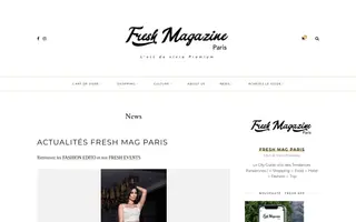 Fresh Magazine Paris homepage website preview