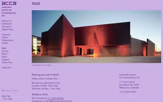 ACCA homepage website preview