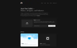 Cédric homepage website preview