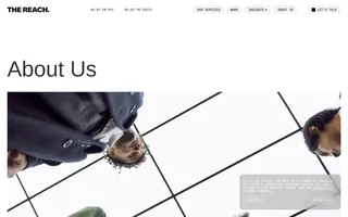 The Reach homepage website preview