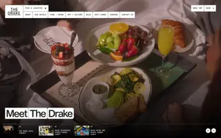 The Drake homepage website preview