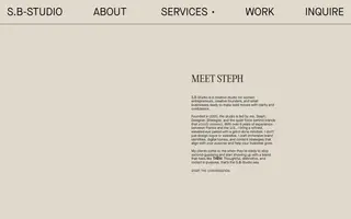 S.B-Studio homepage website preview