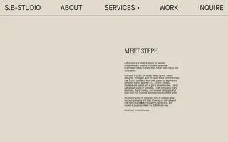S.B-Studio homepage website preview
