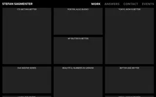 Stefan Sagmeister homepage website preview