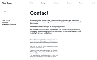 Flora Scales homepage website preview