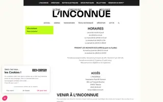 L'Inconnue homepage website preview