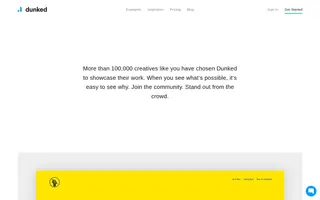 Dunked homepage website preview