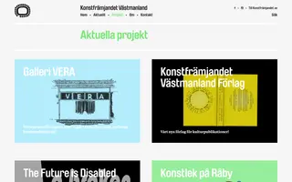 Konstfrämjandet Västmanland homepage website preview