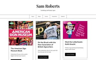 Sam Roberts homepage website preview